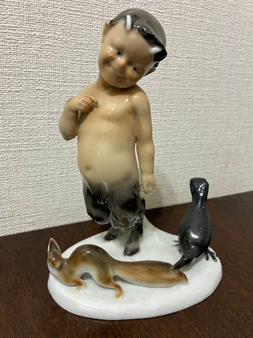 ビンテージ 40s デビル　悪魔　サティロス　牧神　妖精　置物　レトロ　内藤ルネ