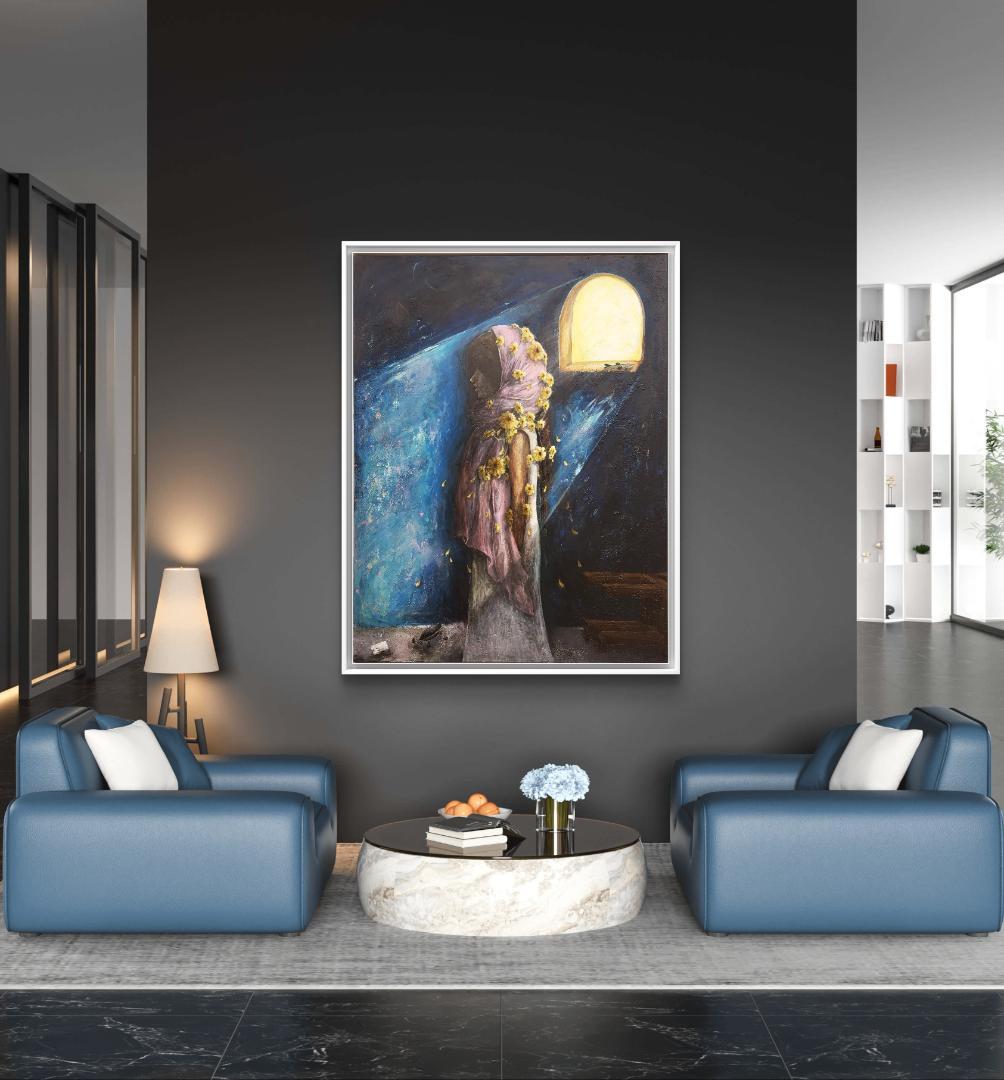 戦場に在る静寂の時 / モダン画 145×112㎝ キャンバス F80 原画限り