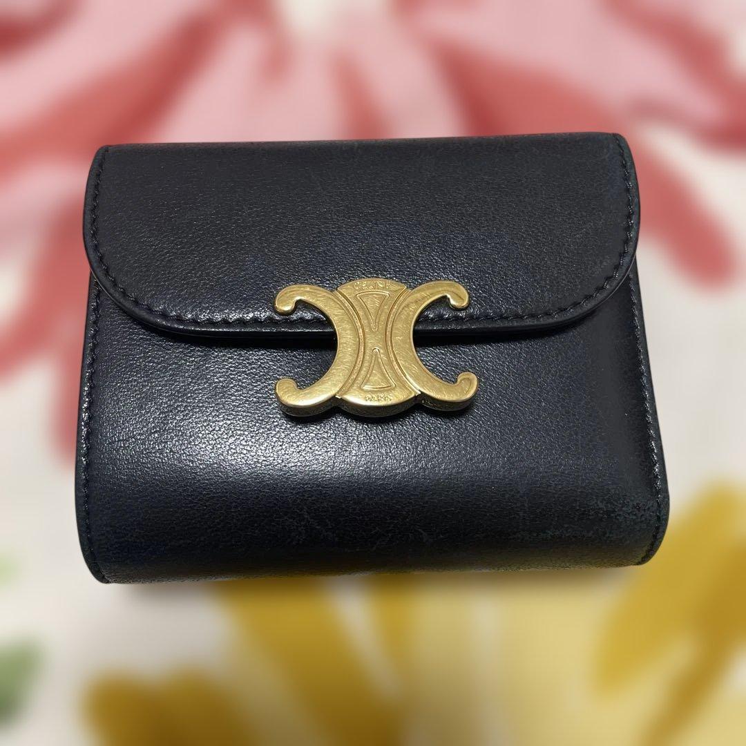 セリーヌ CELINE スモール フラップウォレット トリオンフ 二つ折り財布