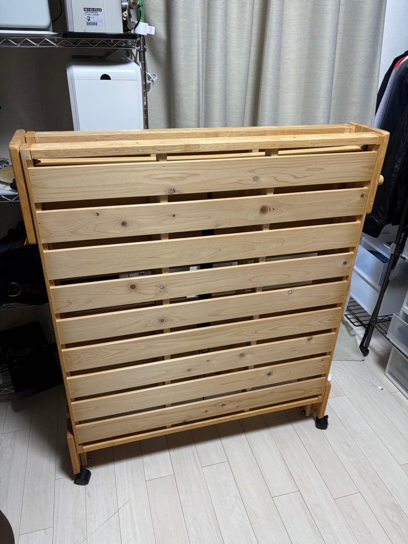 とし。　中居木工　スノコベッド　折りたたみベッド