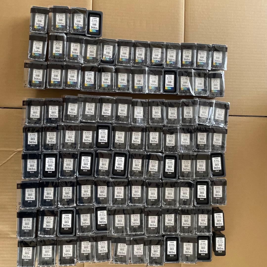 キャノンCanon 使用済みインクカートリッジ純正100個 BC365BC366