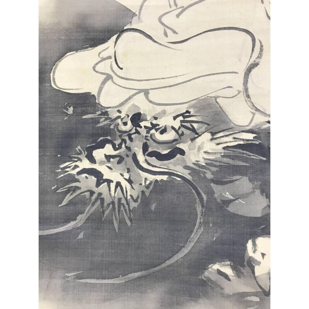 真作/狩野常信/龍乗観音図/仏掛軸/☆宝船☆AK-558