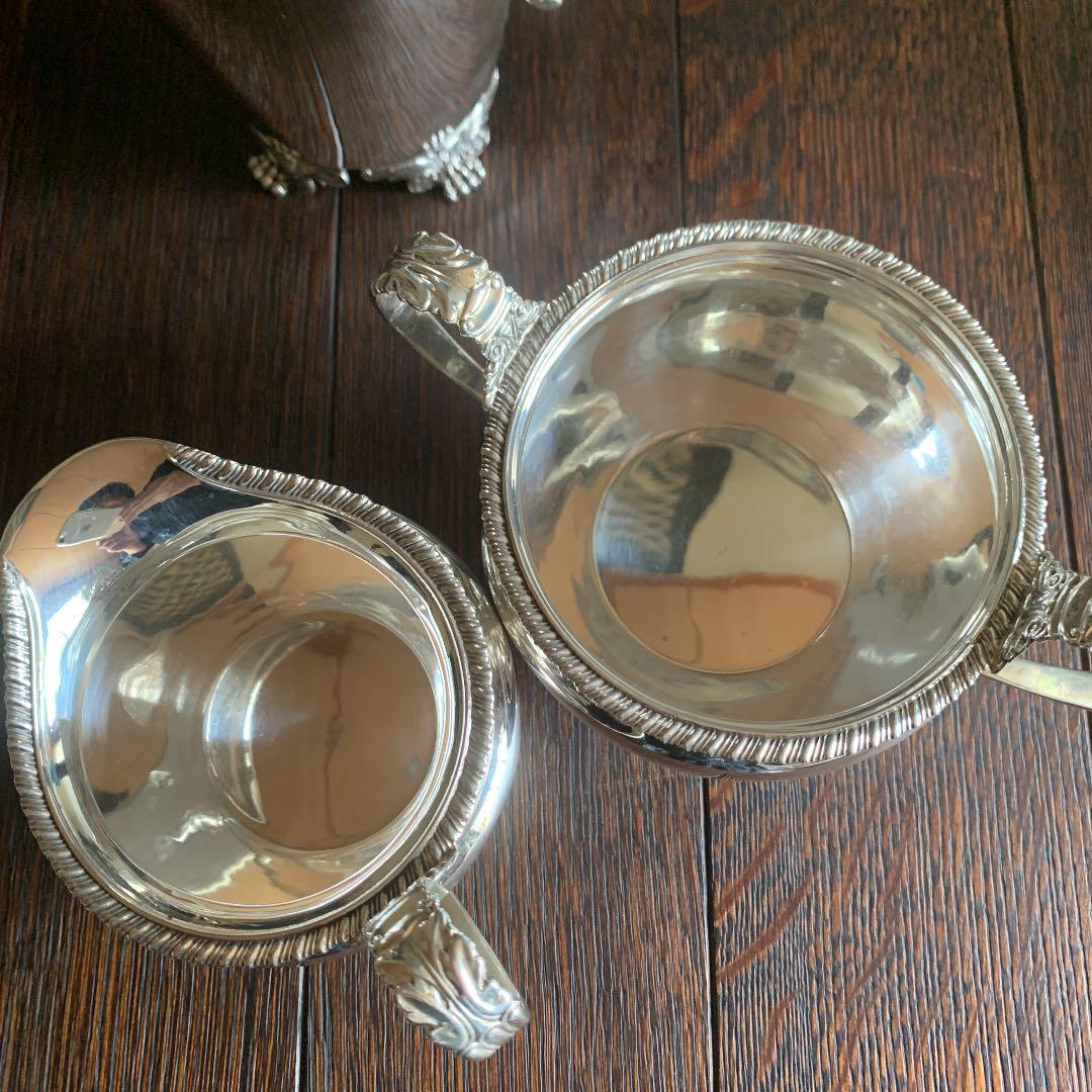 純銀　ティーセット　ティーポット　シルバー　イギリス　英国　1935年
