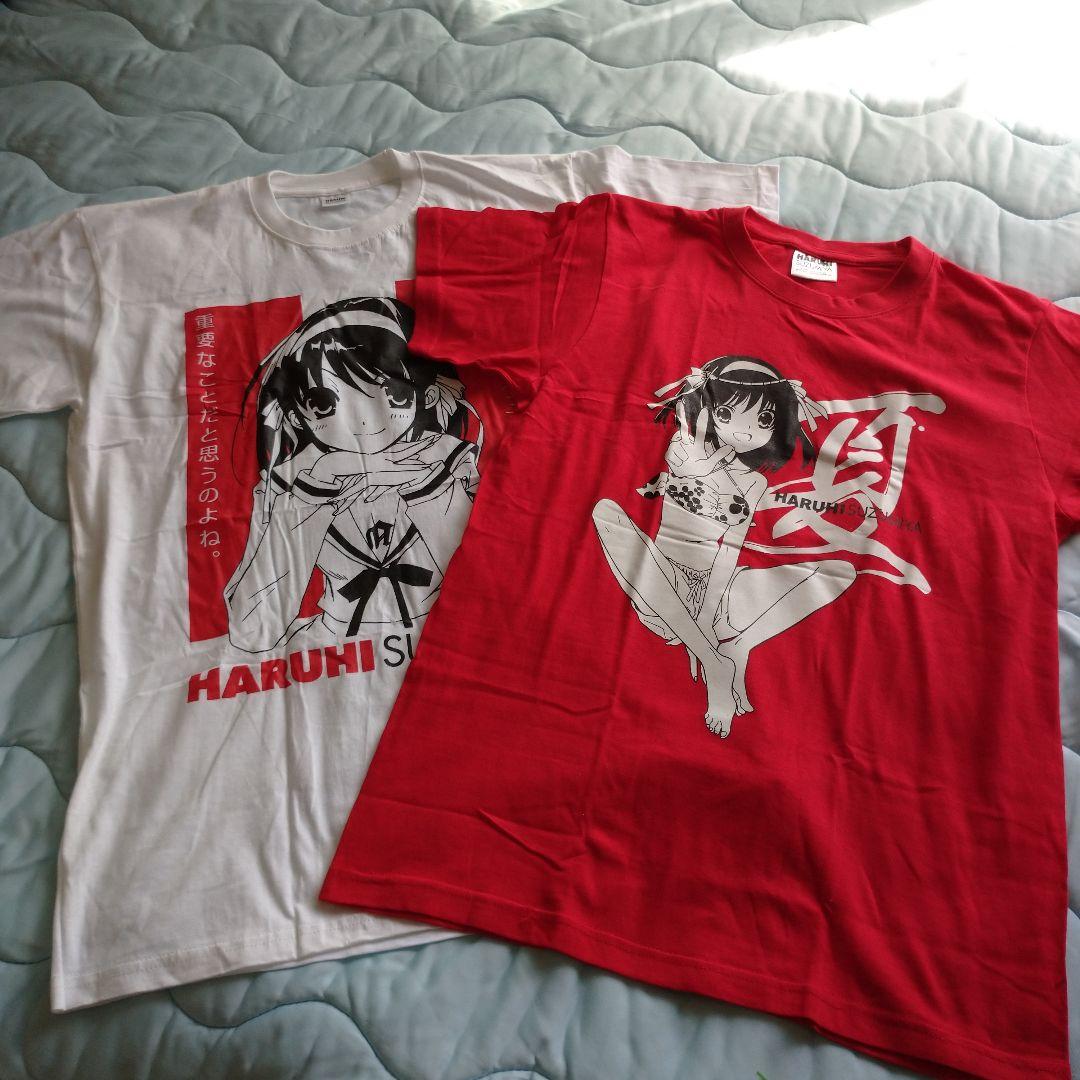 涼宮ハルヒの憂鬱 大判プリント Tシャツ 2枚セット