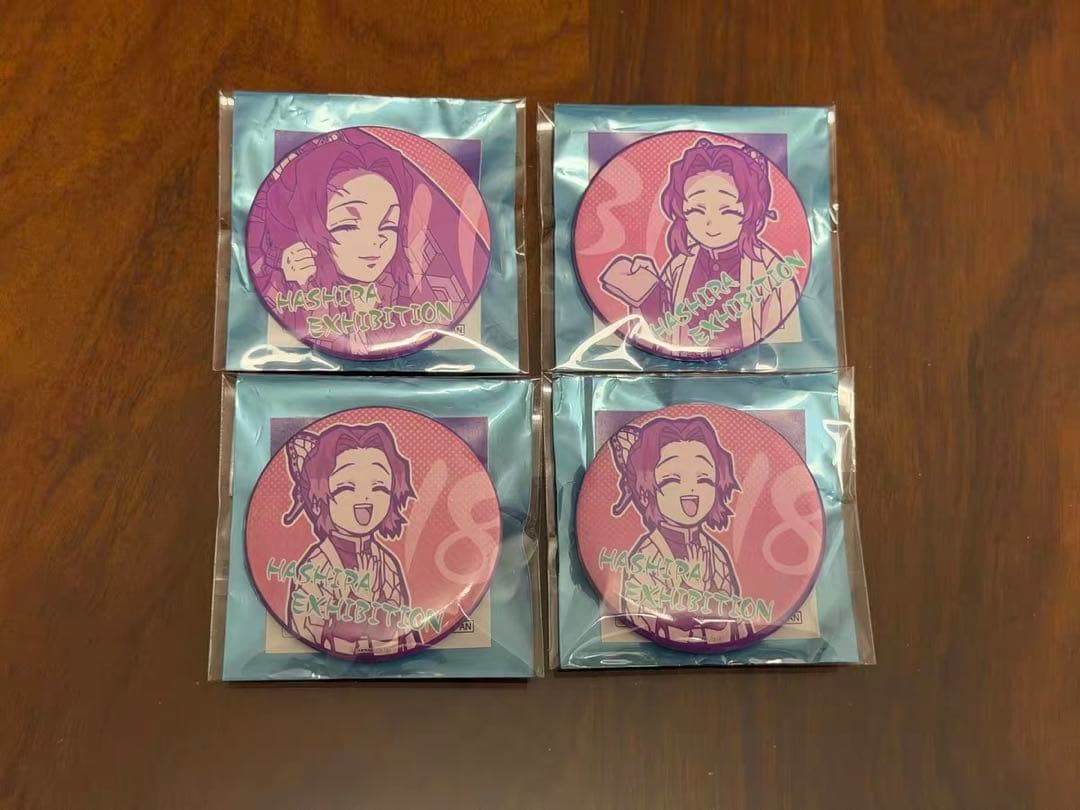 鬼滅の刃　柱展　エモーショナル缶バッジ　エモ缶　胡蝶しのぶ　4点　セット