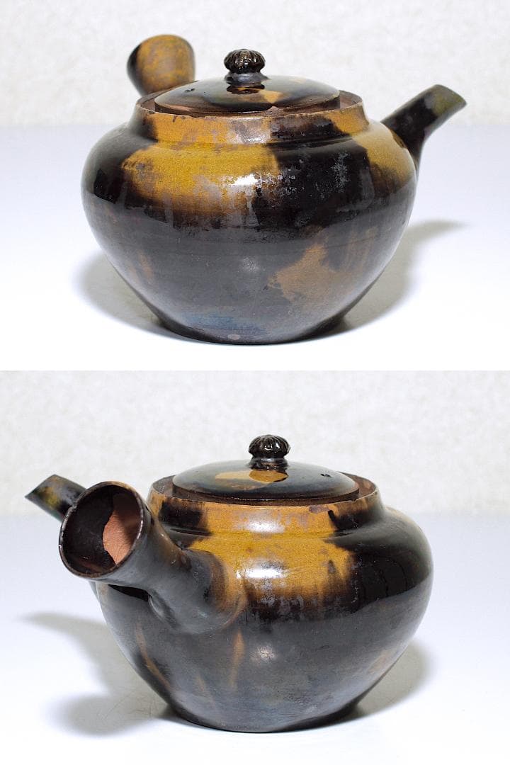 19世紀 平佐焼 鼈甲釉 急須