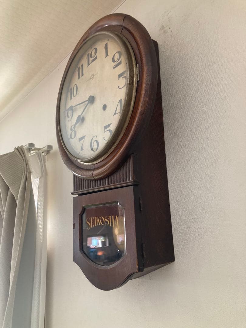 昭和レトロ　精工舎　ゼンマイ式振り子時計 ボンボン時計　稼働品⑤