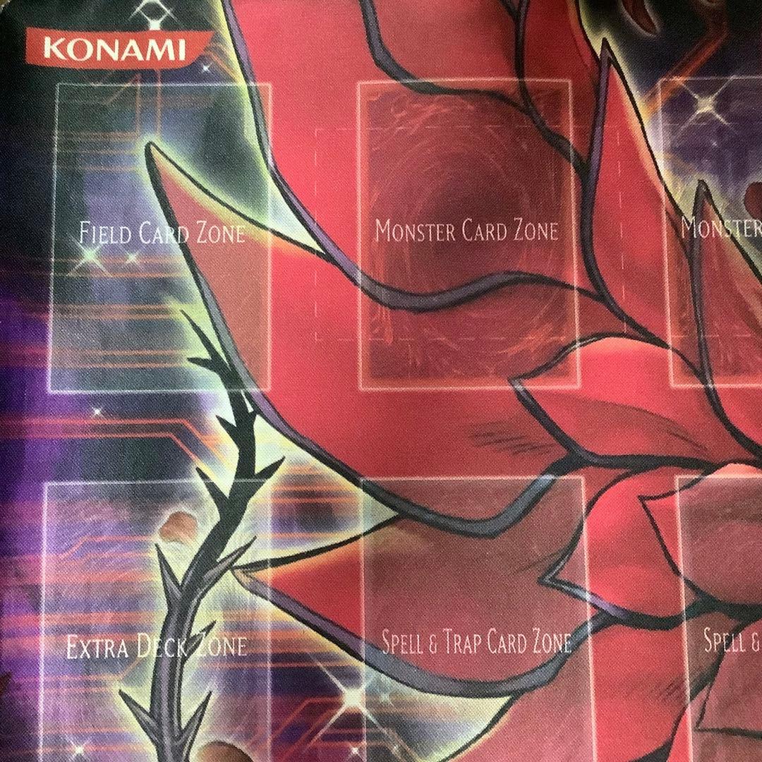 遊戯王 十六夜アキ ブラックローズドラゴン 公式プレイマット 2011 中古