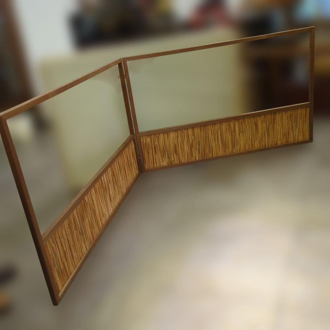 風炉先屏風　簾　透かし　すだれ　衝立　間仕切り　茶道具　紙箱