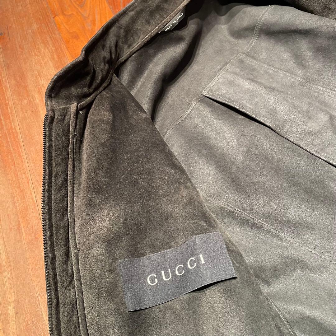 GUCCI グッチ シングルライダース 黒スウェード 46 トムフォード期 希少