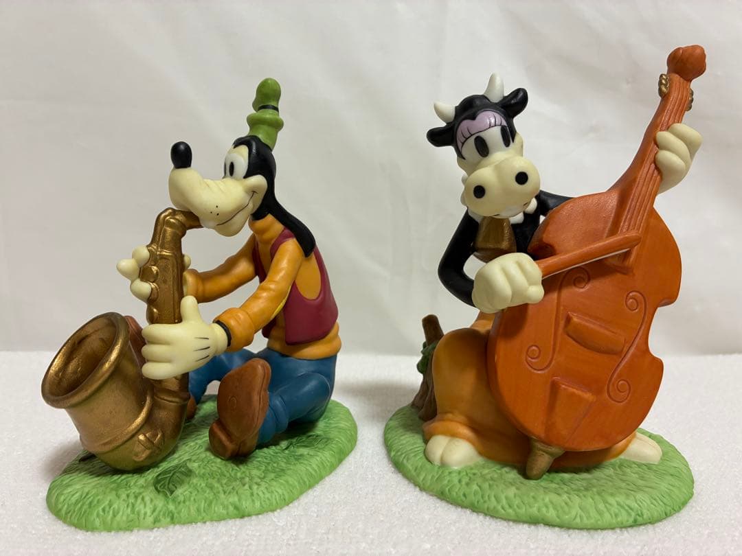 ディズニー　ミッキー　音楽隊　置物　陶器　三協商事