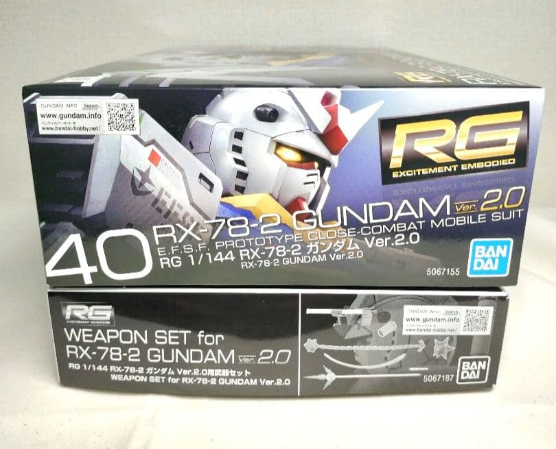 RG1/144 RX-78-2ガンダムVer.2.0&Ver.2.0用武器セット