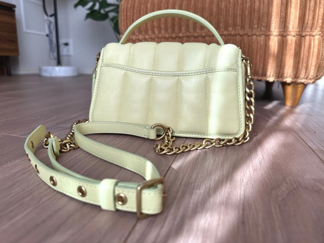 【美品】COACH ターンロック ハンドバッグ ライム