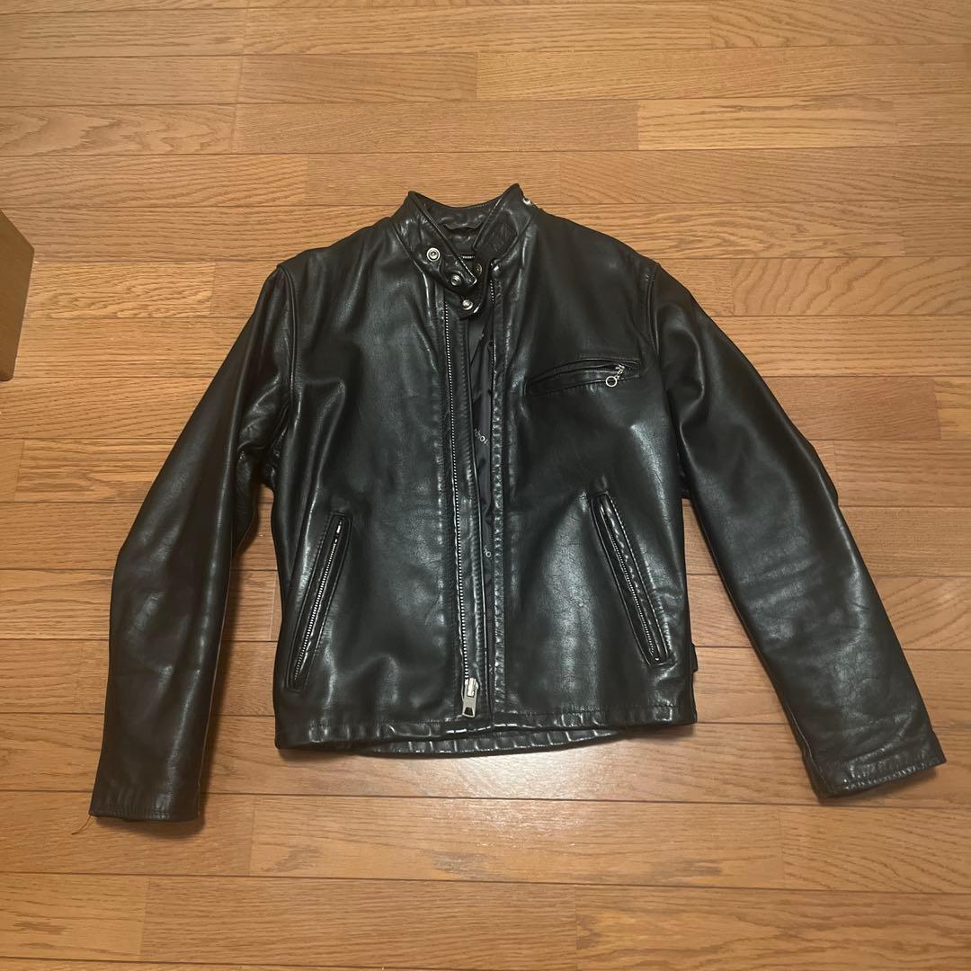 ハ*b様 Schott シングルライダースジャケット　定価18万円　サイズ34