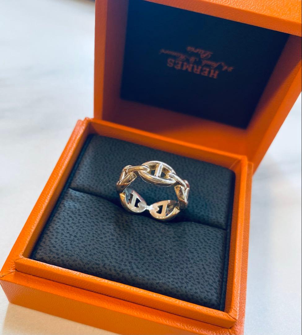 エルメス アンシェネ PM シェーヌダンクル シルバー リング 50 (10号)