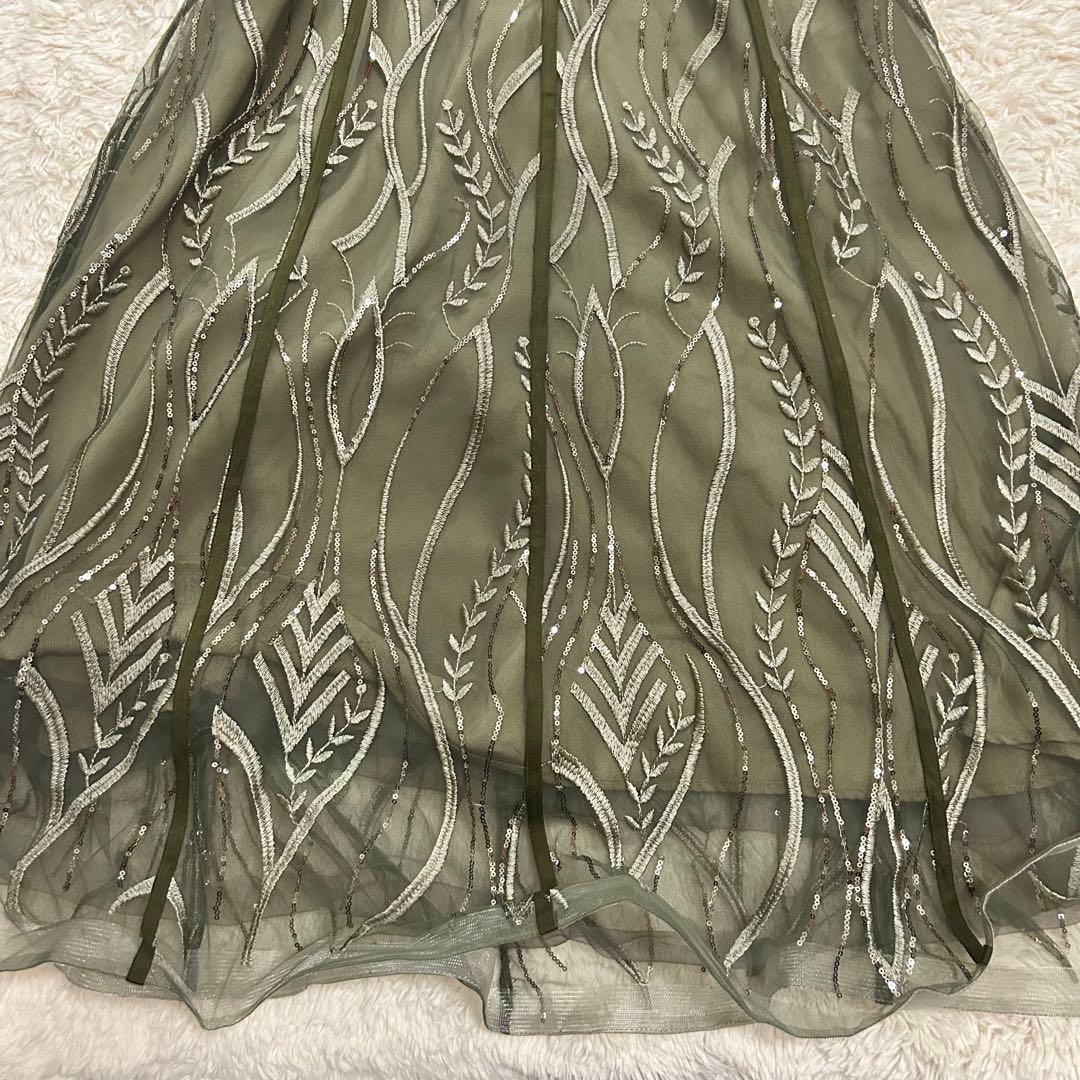 美品✨ Leja スパンコール 刺繍 レース プチハイネック ワンピース S