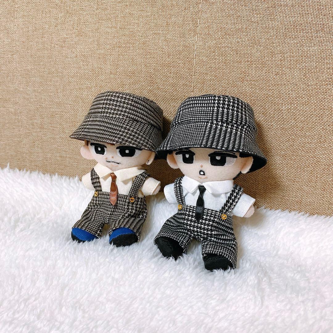 ゆず/チルぬい服[コーデュロイ2点]青・紫[グレンチェック3点] 黒・茶