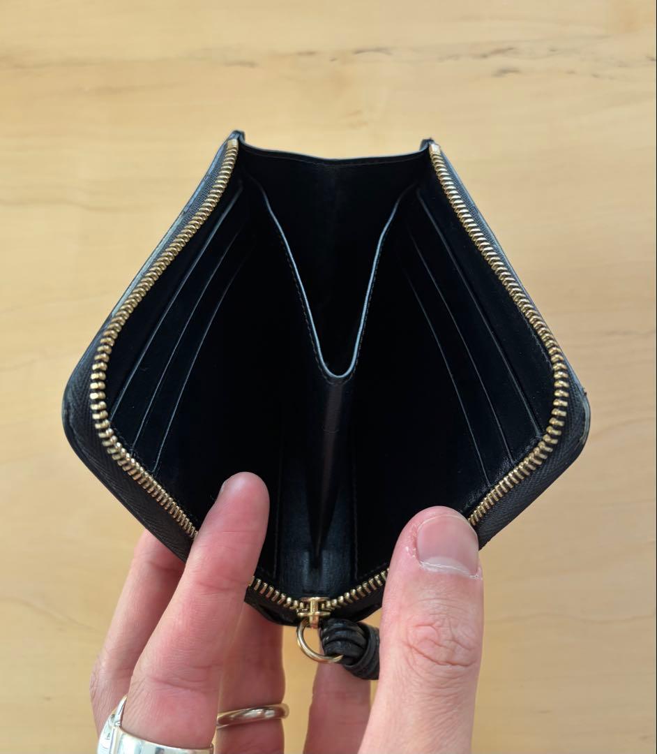 い*︎様 【早い者勝ち】JIL SANDER ブラックレザータングル財布