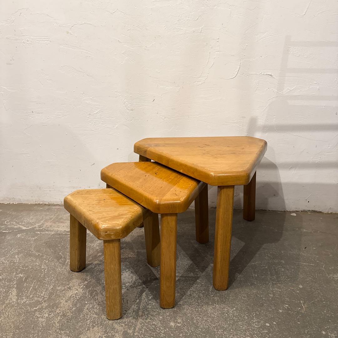 年末年始saleヴィンテージ　ネストテーブル　フランス　サイドテーブル　花台