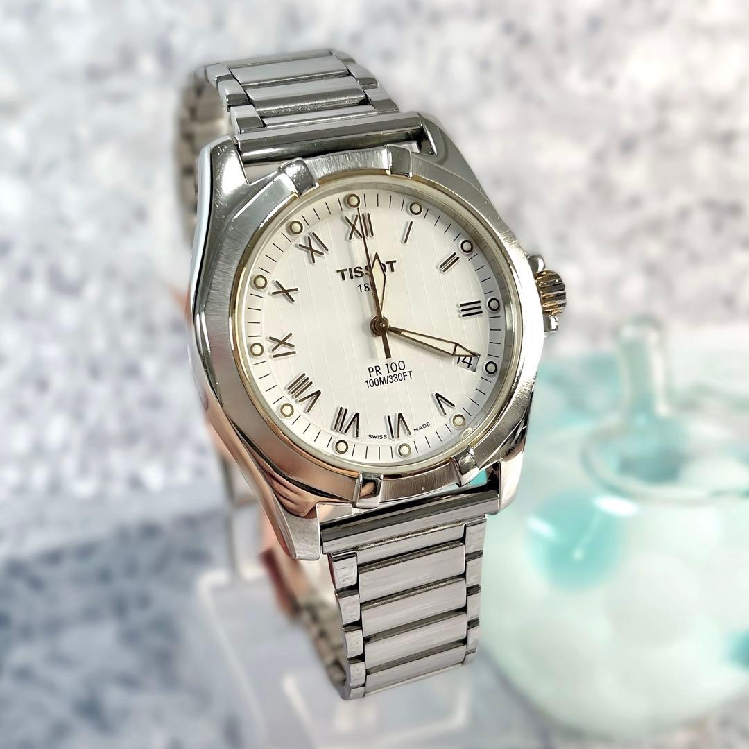 ティソ PR100 替えベルト 稼働 TISSOT シルバー ゴールド クォーツ