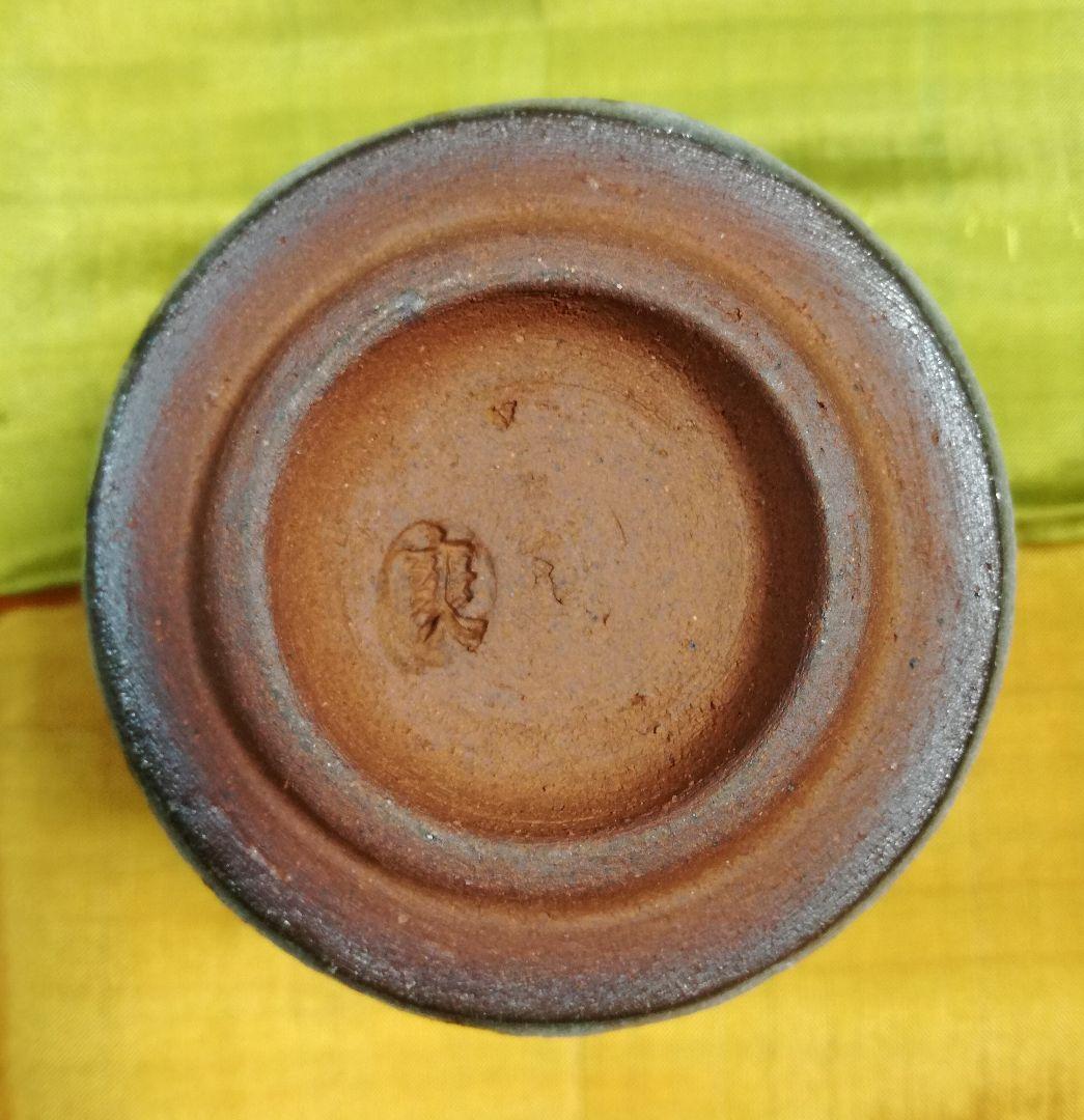 鈴木爽司 真作 色絵金銀彩花鳥図 湯呑