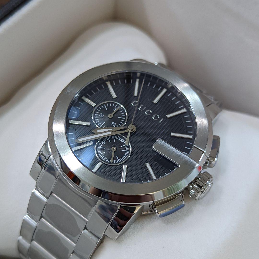 【美品】グッチ gucci 腕時計 クロノグラフ クオーツ