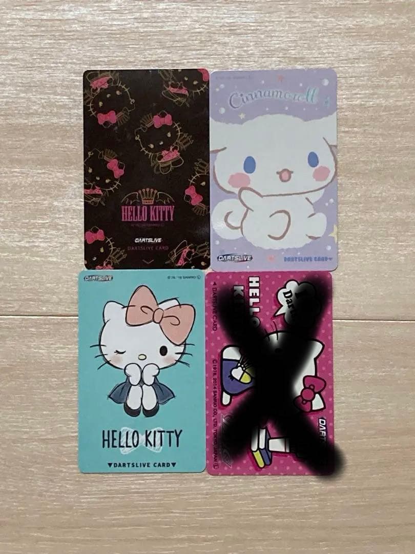 ダーツライブカード　ハローキティ　シナモロール3枚セット