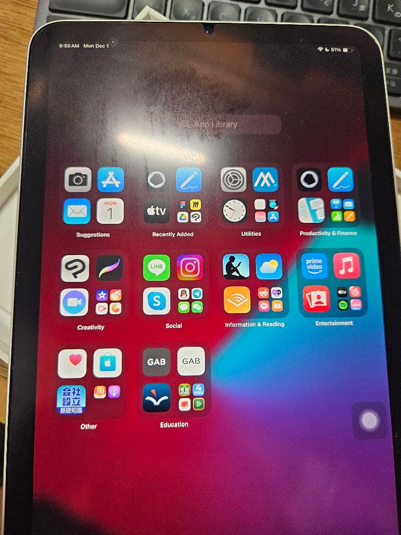 ipad mini 6世代　wifi model 64gb カバーもつけます