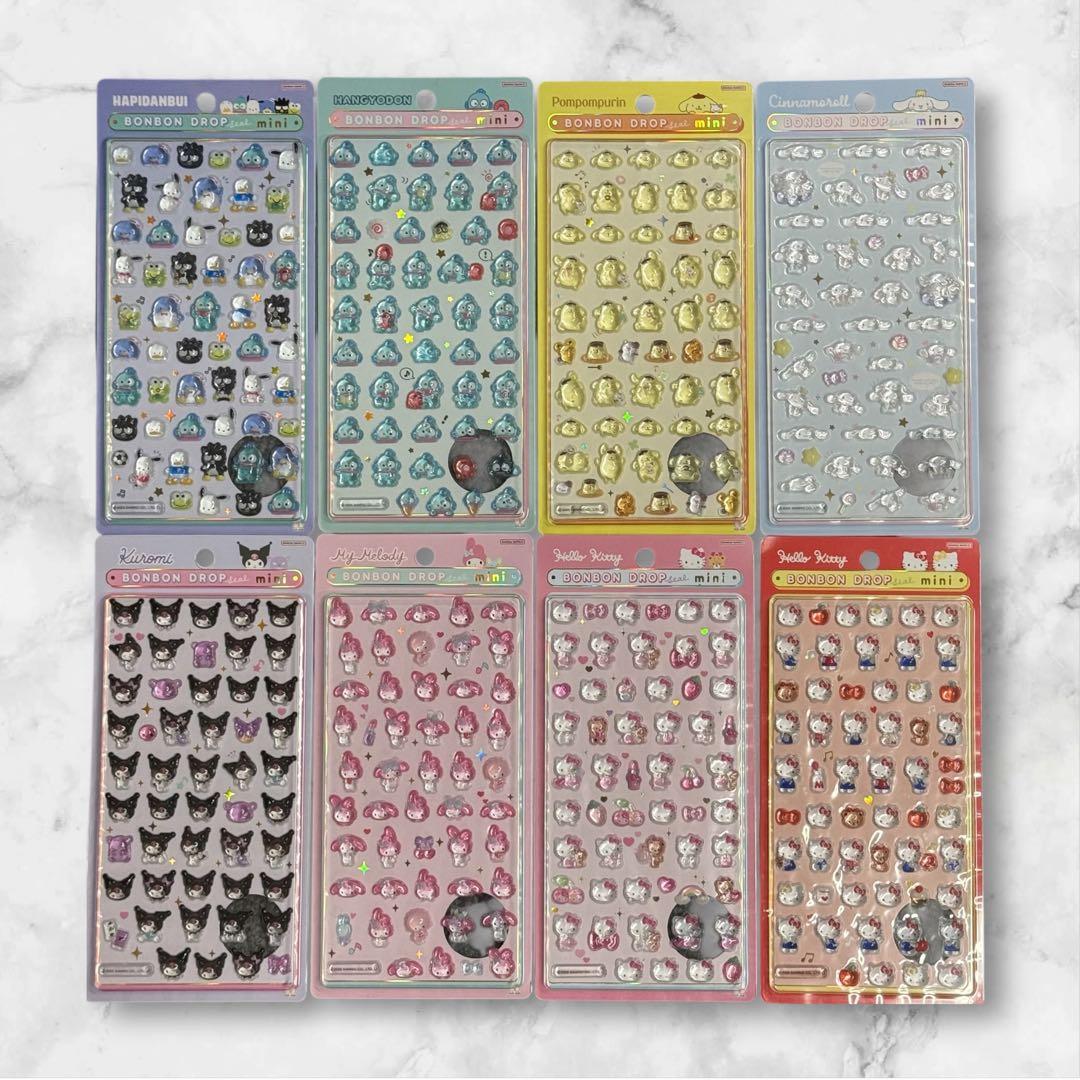 ボンボンドロップシールミニコンプリートセット8枚サンリオ正規品