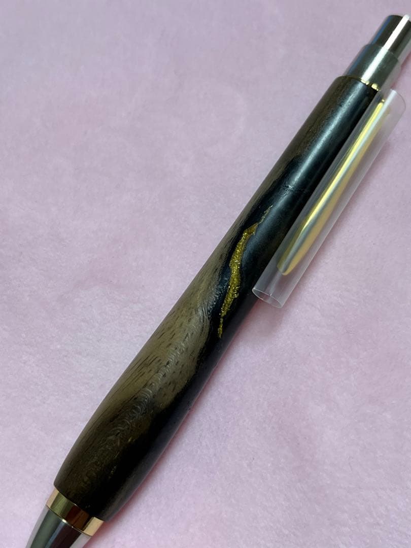 ウッドペンクラフト　ボールペン　サスティナブルウッド　黒柿