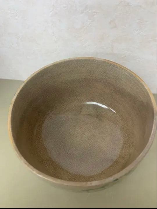 明治仁清の茶碗　古美術品　コレクション　アンティーク　骨董　江戸　青磁