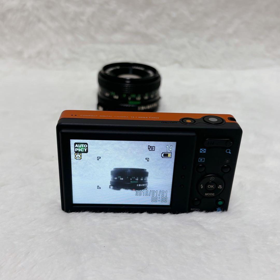 【美品】PENTAX Optio H90 オレンジ シルバー　可愛すぎるコンデジ