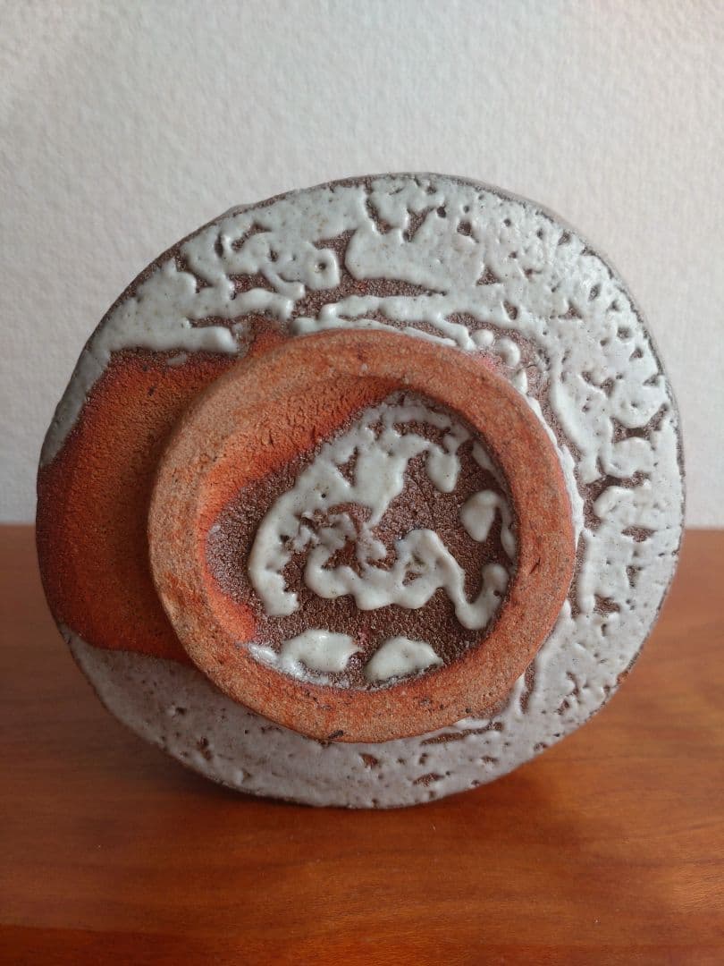 【唐津の巨匠】丸田宗彦　唐津筒茶盌　窯変　梅花皮　内田皿屋窯