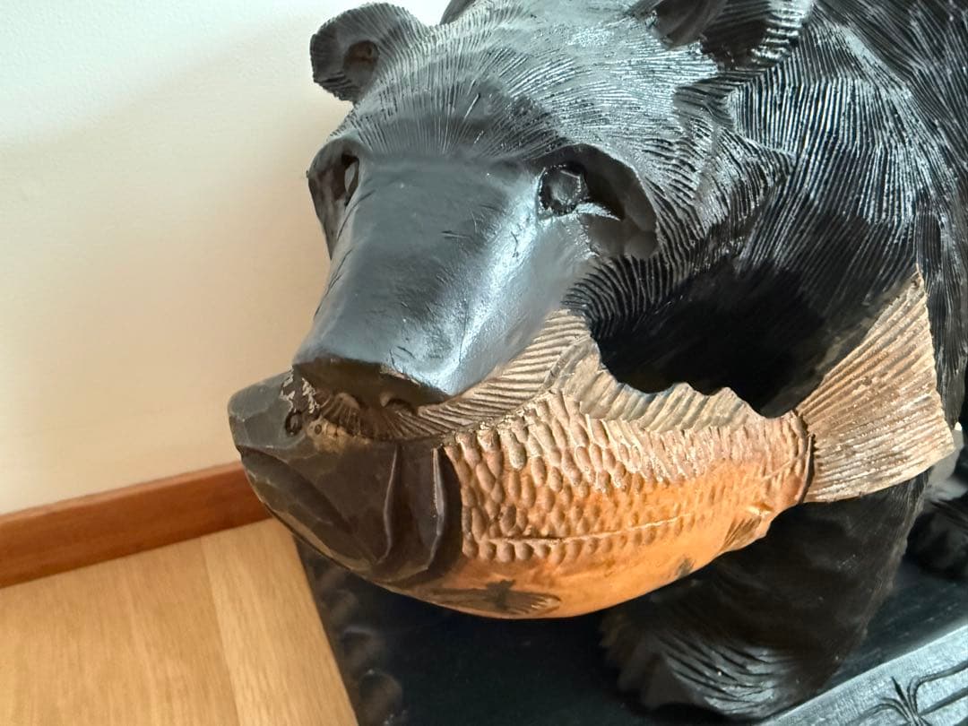 【大型】木彫りの熊 置物 約50cm 北海道 民芸品 木彫 インテリア オブジェ