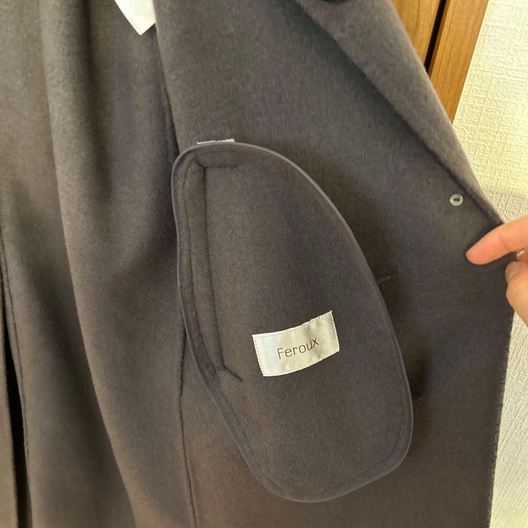 新品未使用‼️オンワード樫山　フェルウのウールグレーチェスターロングコート