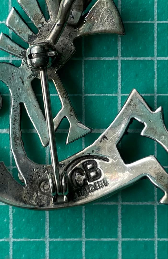 ココペリ　ブローチ　ホピ　インディアンジュエリー