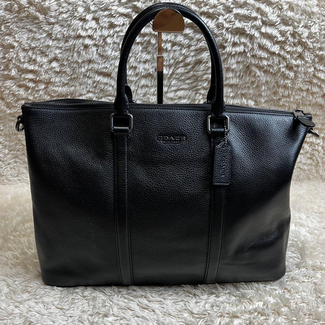【美品】コーチ　COACH ビジネスバッグ　ショルダー　トート　レザー　2way
