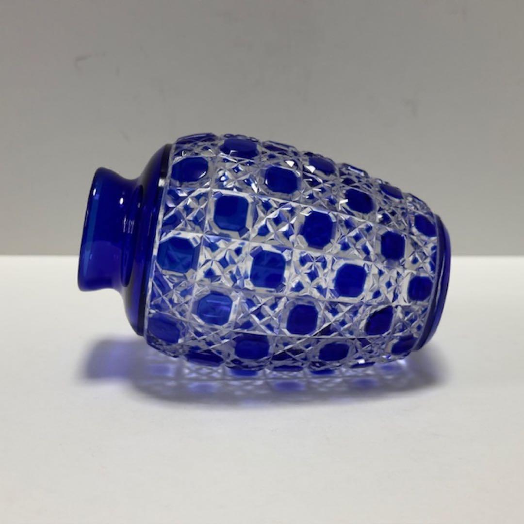 茶道 星野工房 義山 切子茶入 共箱 ギヤマン 茶道具