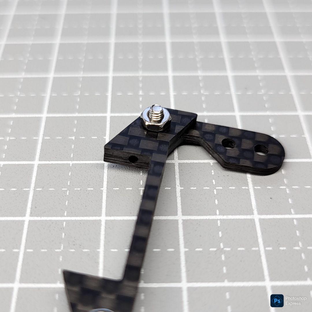 残り1個 CH-Fix【CNC加工】 フロント提灯用ヒンジ カーボンパーツセット