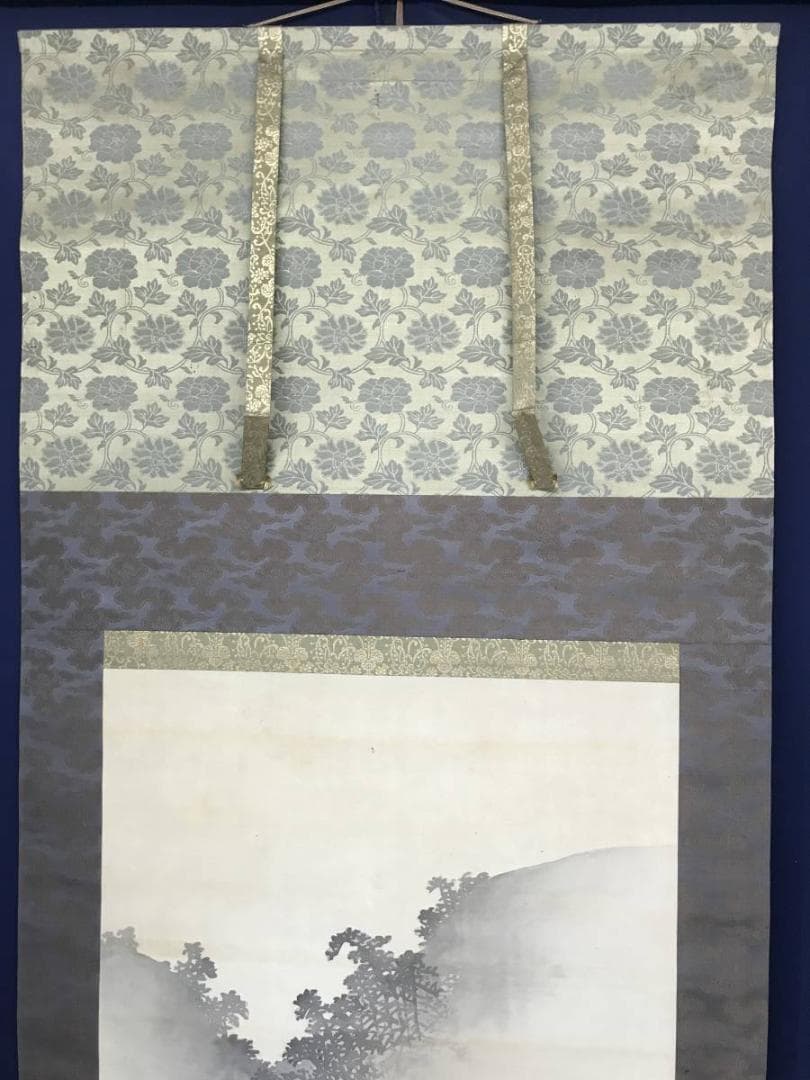 【真作】熊谷直彦/曙之群鶴図/山水図/鶴図/掛軸/名家伝来/AC-170