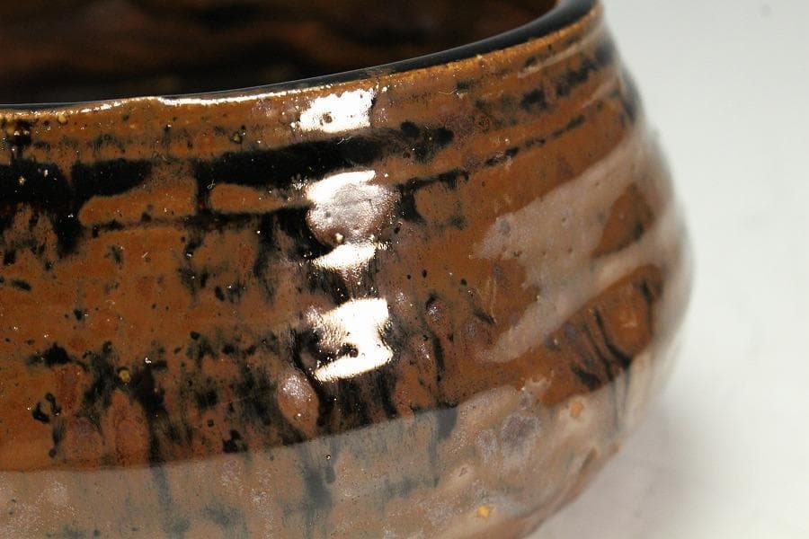 茶道具 古瀬戸 建水 名人 加藤作介造 共箱(K-A363)