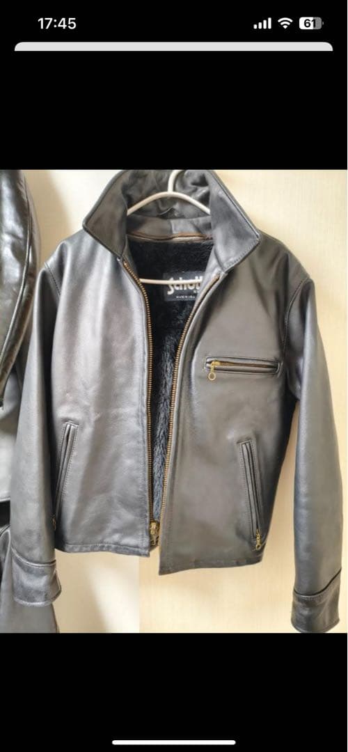 【裏ボア付き】SCHOTT 革ジャン 38 AT101