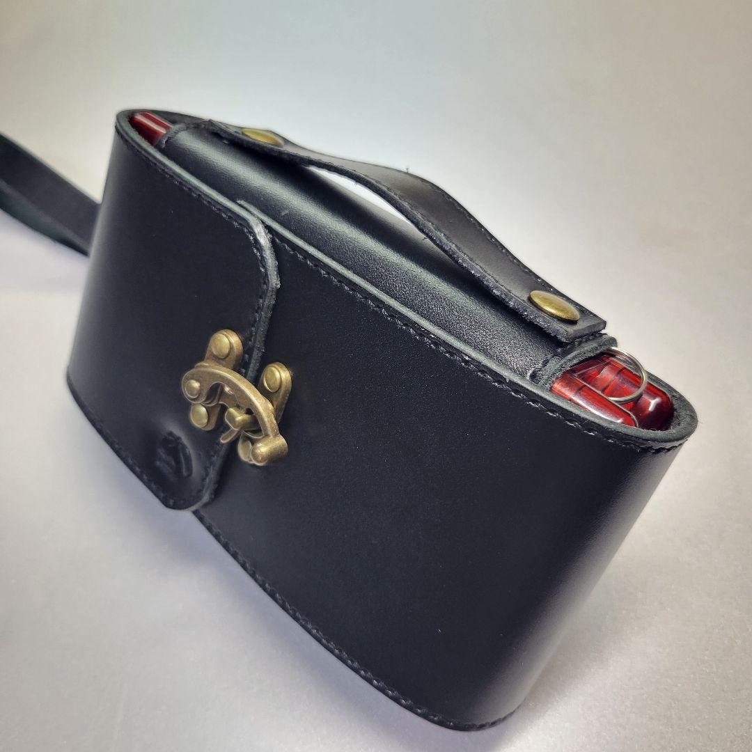 まーページ 全知全能用　栃木レザーヌメ革ダーツケースカバー