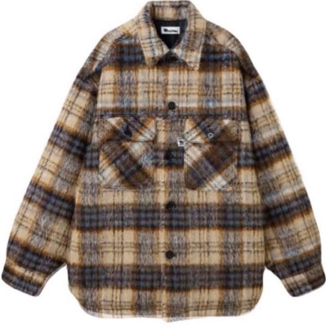 NAPTIME チェック中綿ジャケット Mサイズ アイボリー