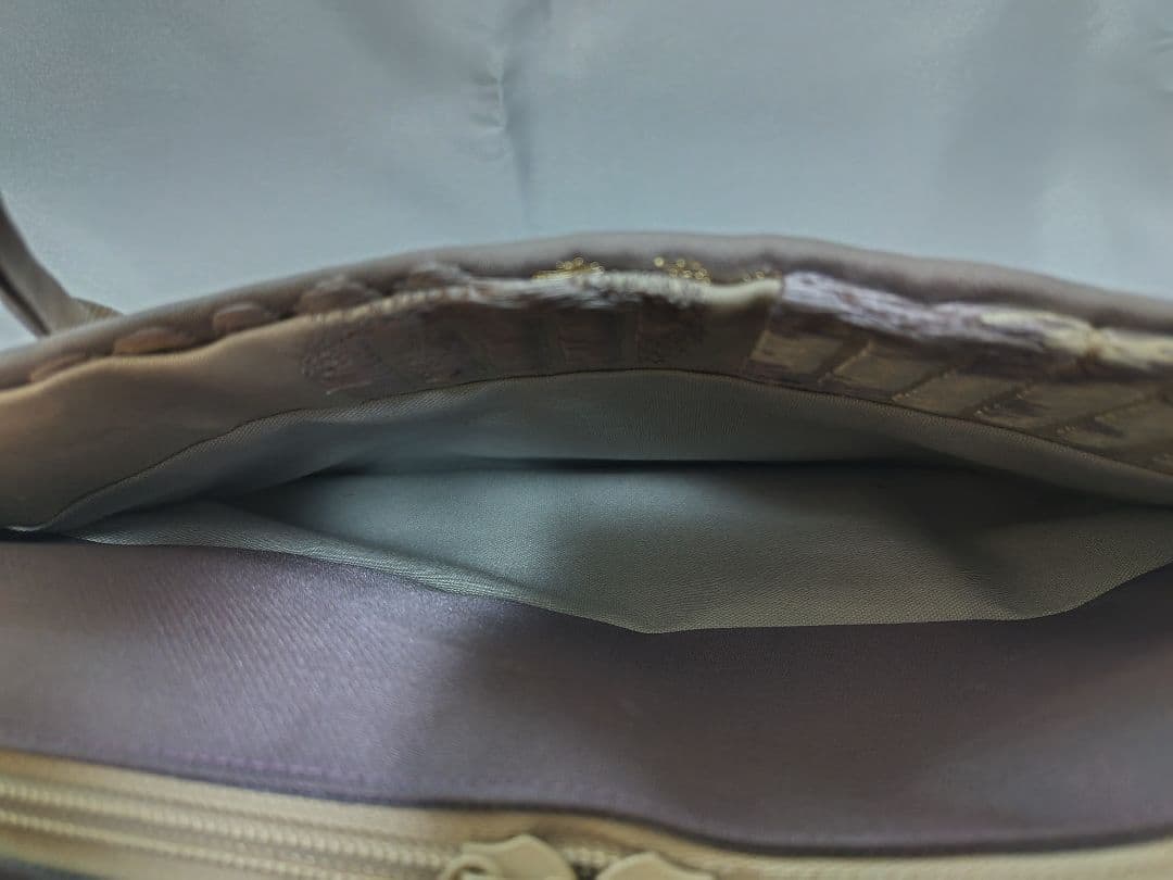 藤色　源氏香　利休バッグ　和装バッグ