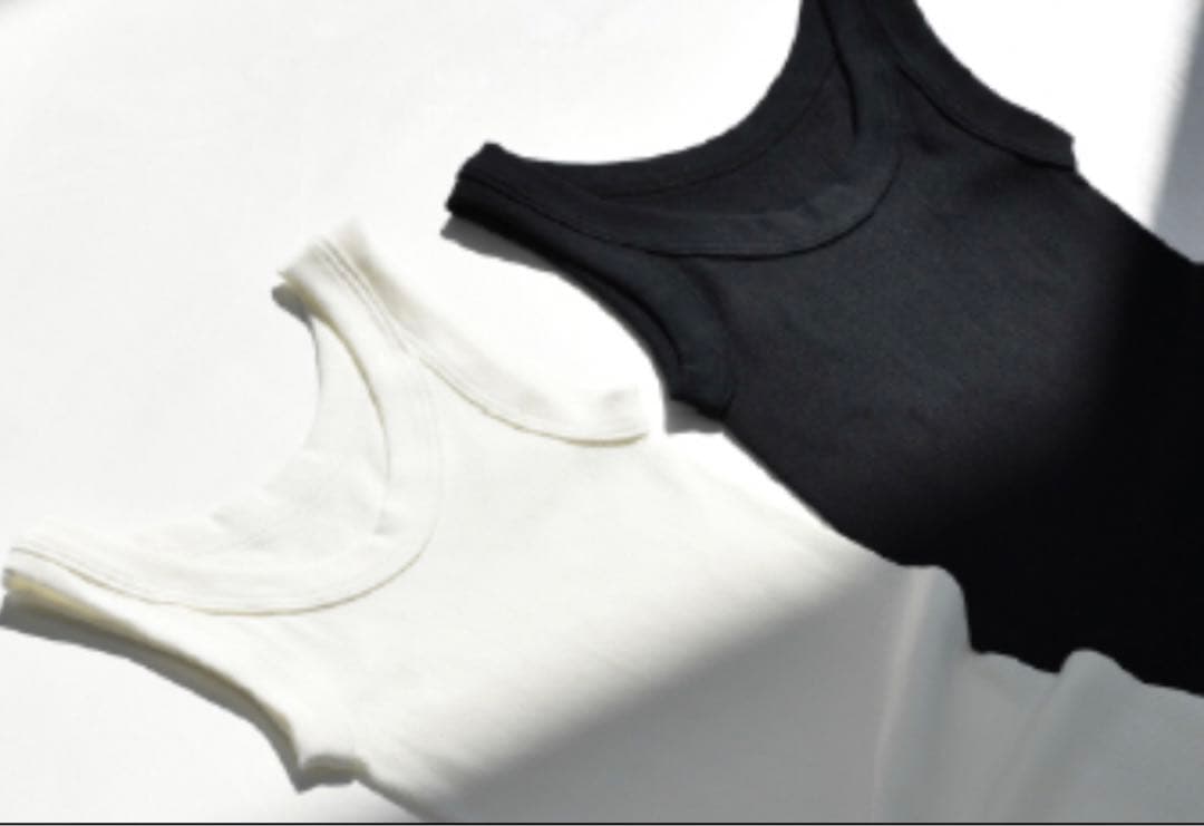 ◆フジサチ ◆プウアボーテ　リブインナー　ブラック＆ホワイト2枚セット