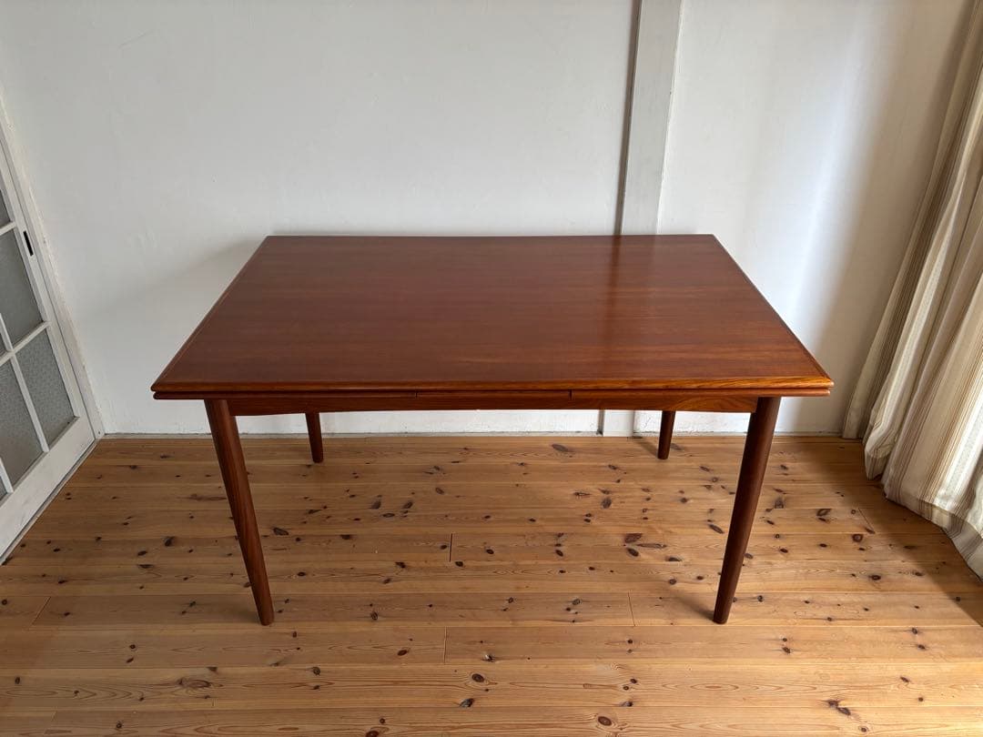 北欧ヴィンテージ　デンマーク　チーク　ドローリーフテーブル