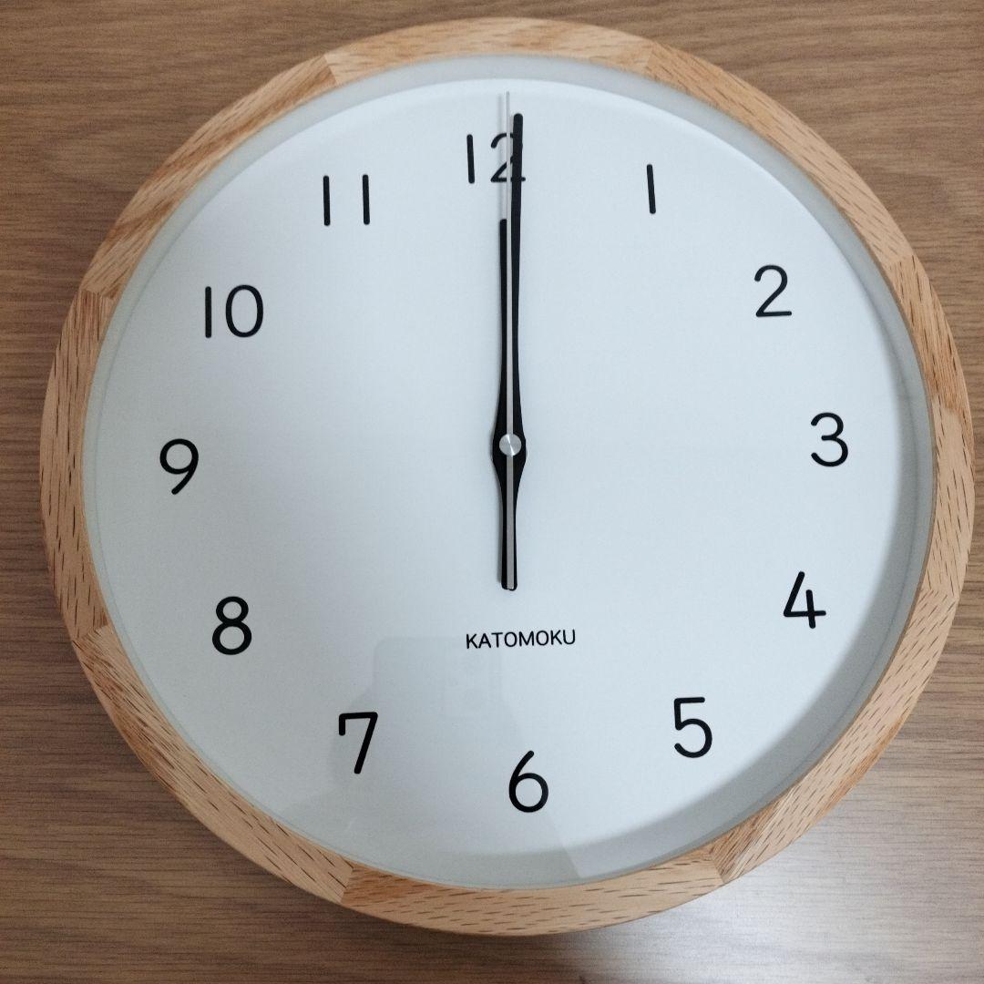 【新品・未使用】KATOMOKU　moku clock 13 オーク 電波時計