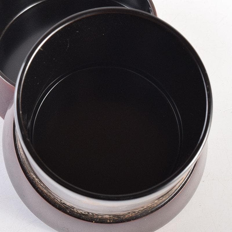 茶道具　中林星山作　秋草鳥蒔絵　茶器　共箱　V　8364