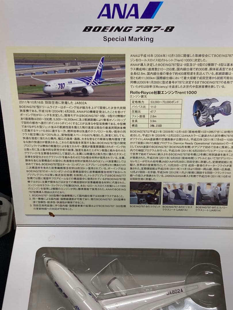 ANA Boeing 787 - 8 特別塗装機 1/200